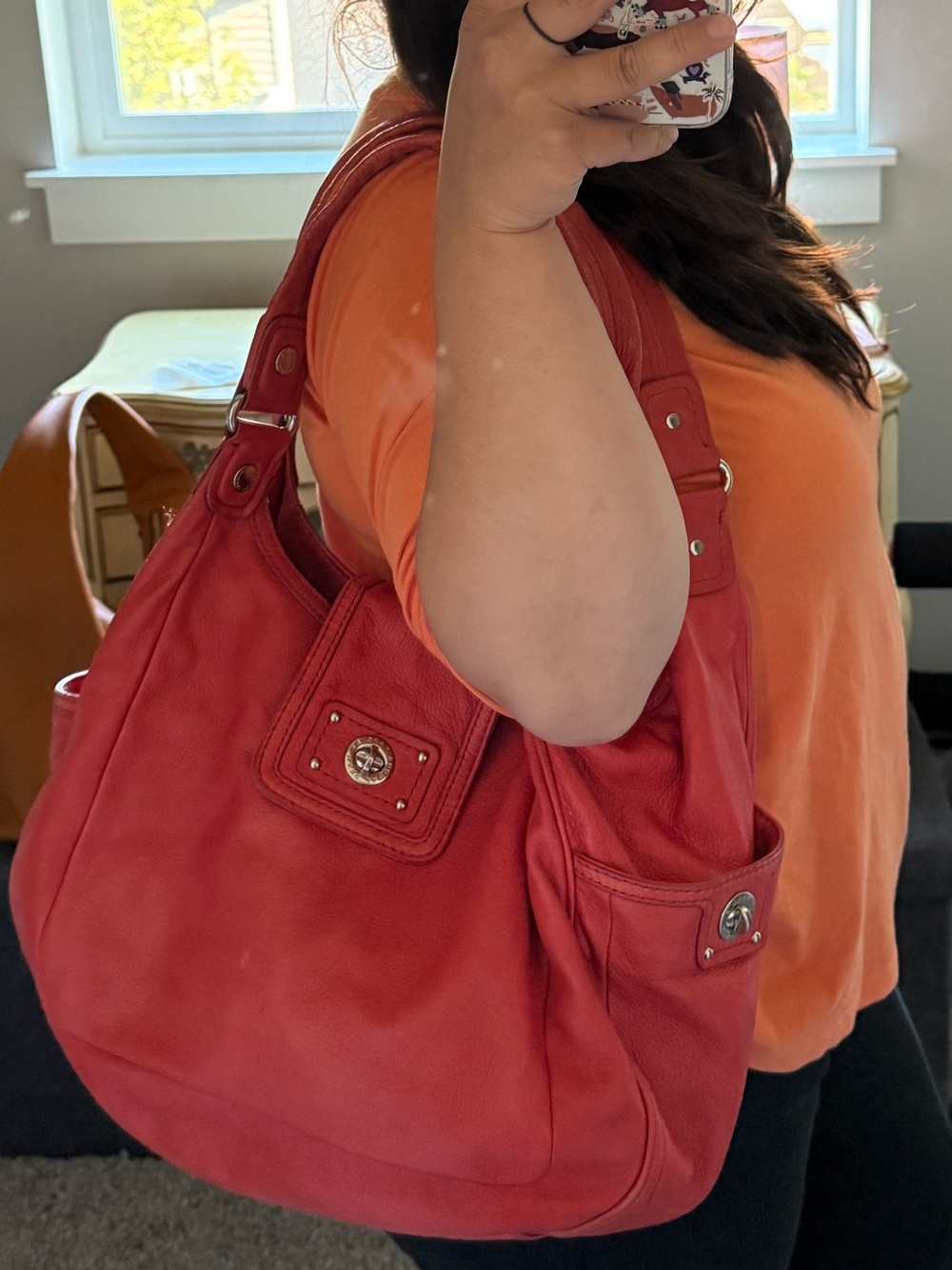 Marc By Marc Jacobs Red Leather Shoulder Bag